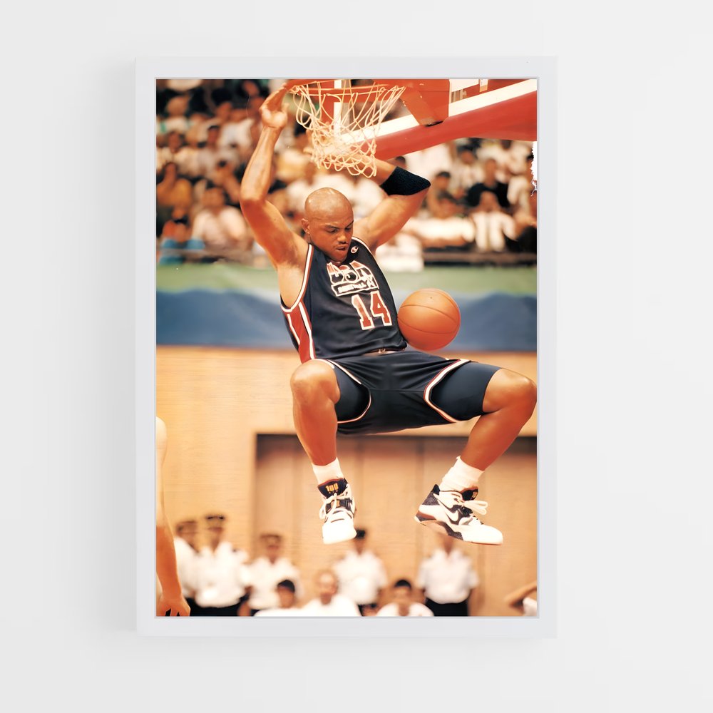 Poster Charles barkley dunker – affiche Basketball (vue 3)